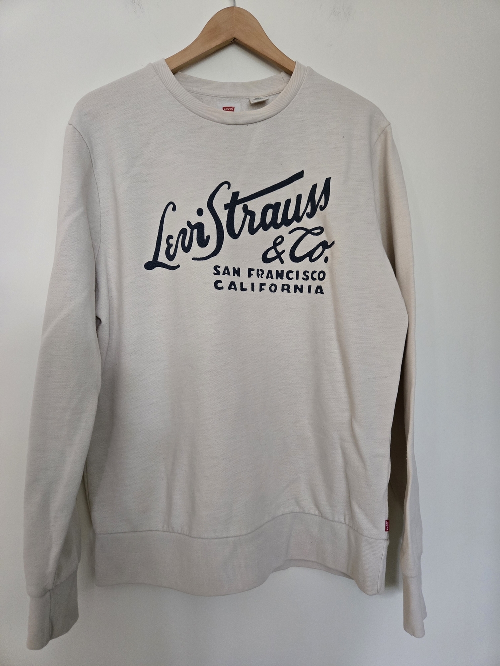 Levi's Men’s Cream Crewneck Sweatshirt